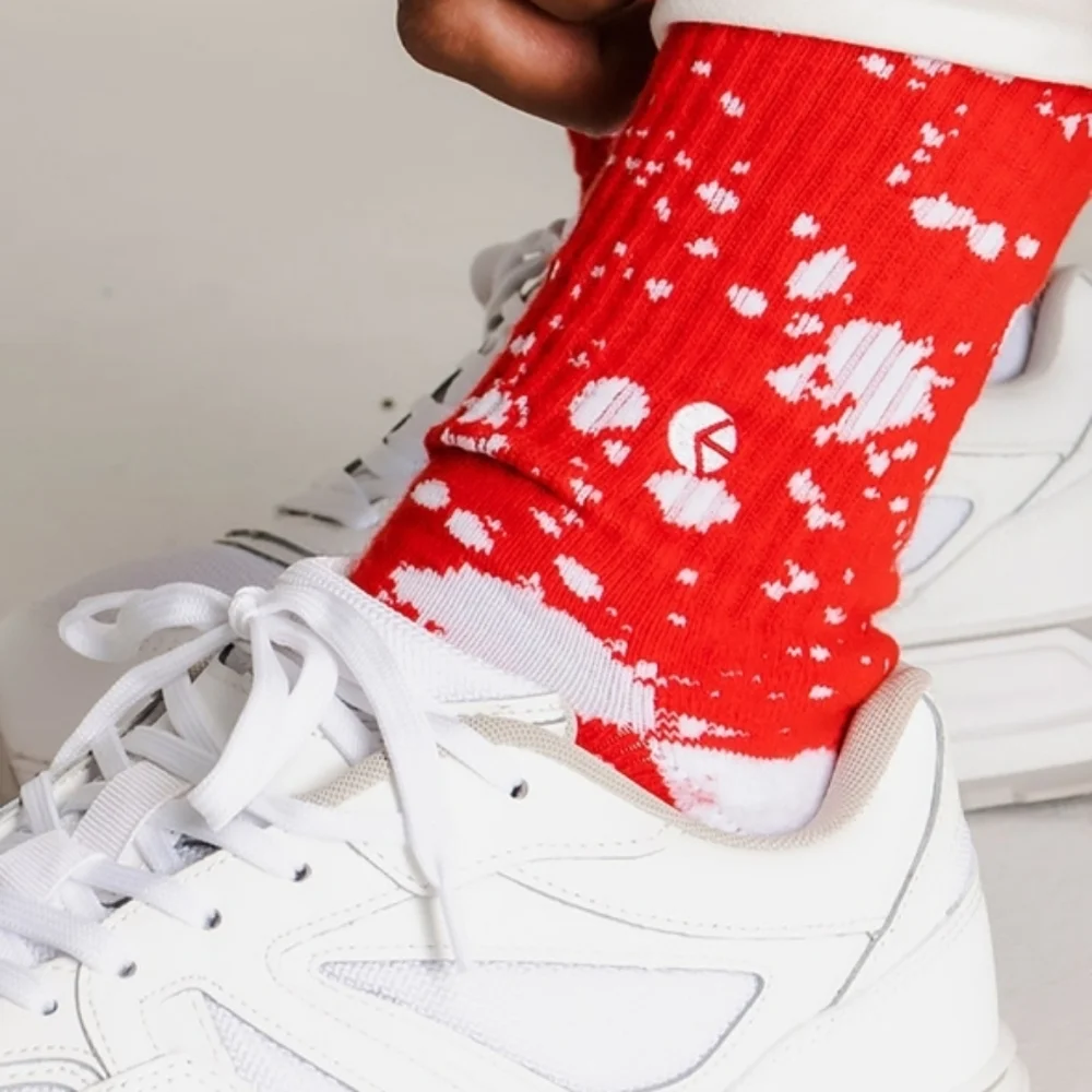 NWT Boy's ethika Red Splatter Crew Socks
